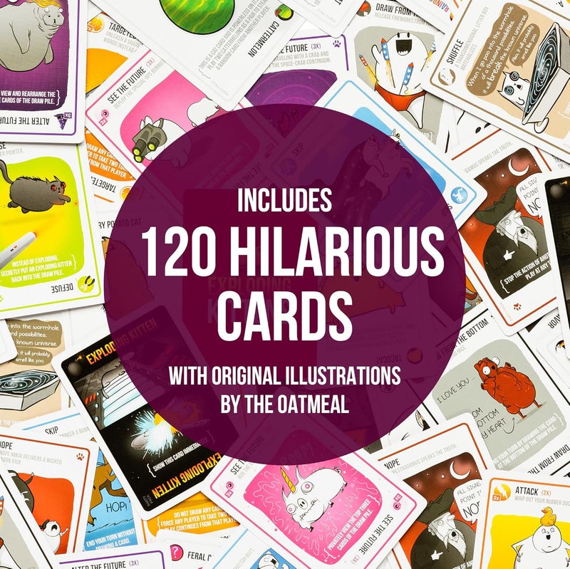 Exploding Kittens حزمة الحفلة - 2-10 لاعبين - أعمار 7+ - 15 دقيقة للعب - لعبة بطاقات للحفلات والعائلة للأطفال والبالغين - Image 2